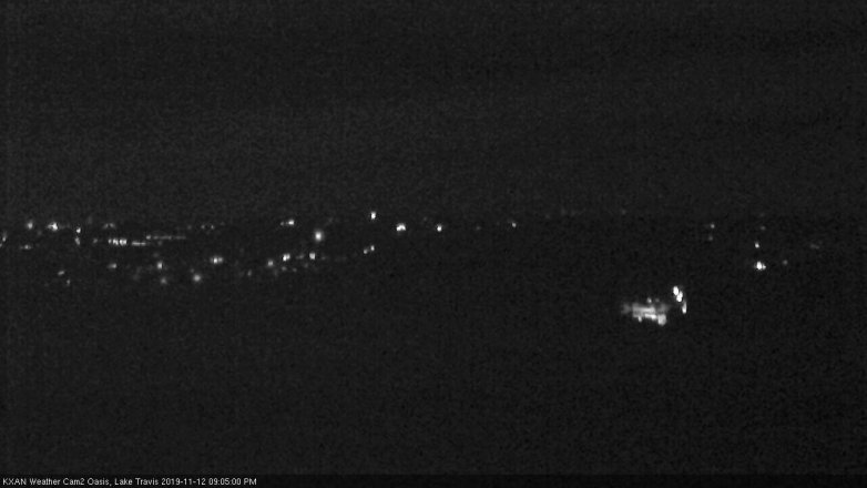 Lake Travis webcam, November 12, 2019 9:05 PM CT