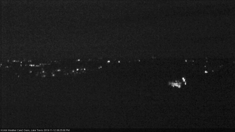 Lake Travis webcam, November 12, 2019 9:25 PM CT