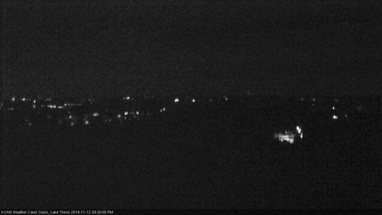 Lake Travis webcam, November 12, 2019 9:30 PM CT