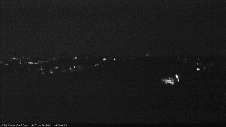 Lake Travis webcam, November 12, 2019 9:50 PM CT