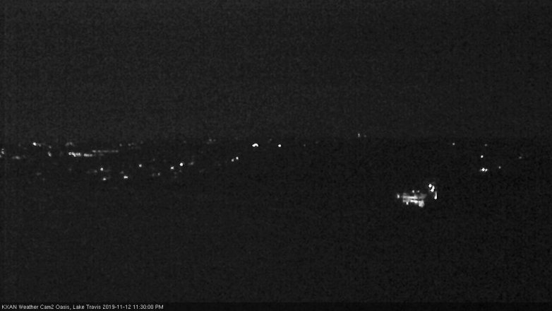 Lake Travis webcam, November 12, 2019 11:30 PM CT
