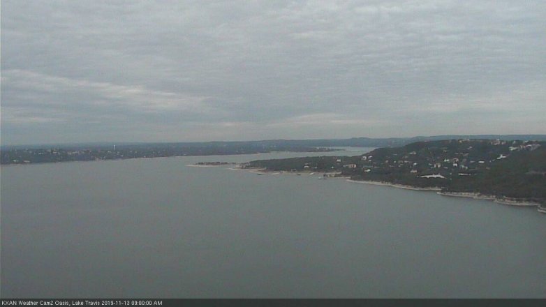 Lake Travis webcam, November 13, 2019 9:00 AM CT