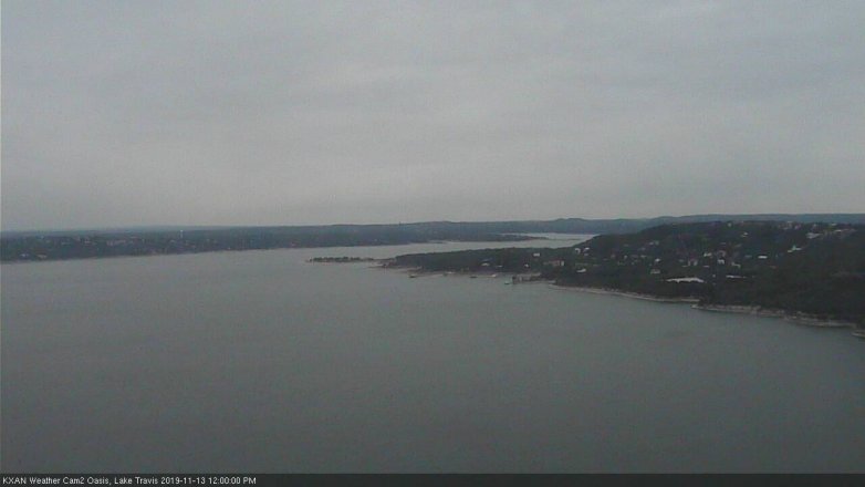 Lake Travis webcam, November 13, 2019 12:00 PM CT