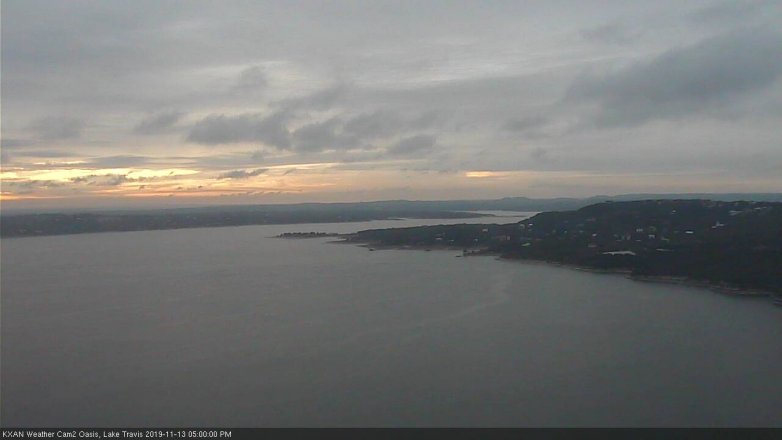 Lake Travis webcam, November 13, 2019 5:00 PM CT