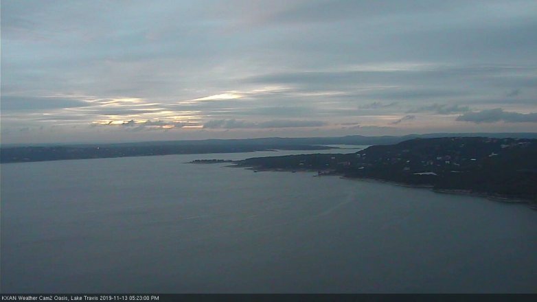 Lake Travis webcam, November 13, 2019 5:25 PM CT