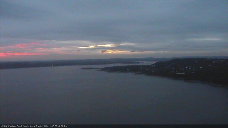 Lake Travis webcam, November 13, 2019 5:45 PM CT