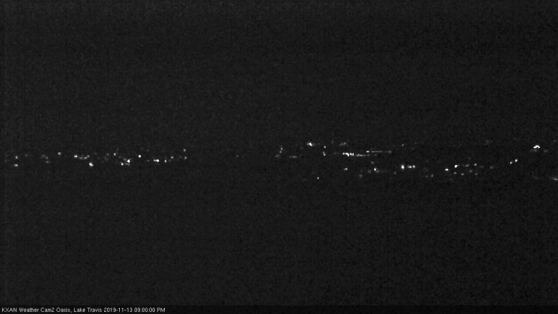 Lake Travis webcam, November 13, 2019 9:00 PM CT