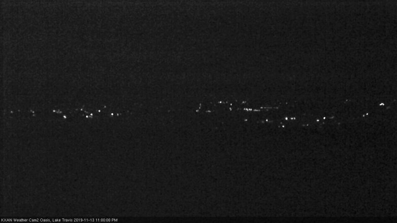 Lake Travis webcam, November 13, 2019 11:00 PM CT
