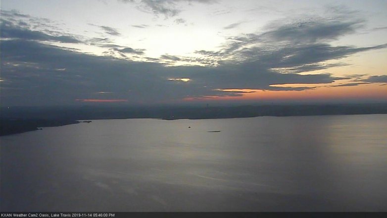 Lake Travis webcam, November 14, 2019 5:45 PM CT