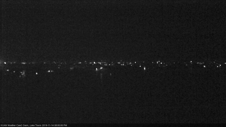 Lake Travis webcam, November 14, 2019 8:00 PM CT