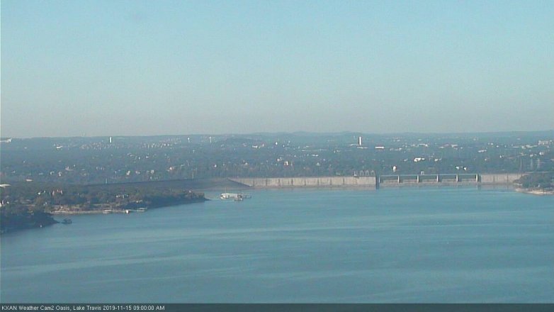 Lake Travis webcam, November 15, 2019 9:00 AM CT