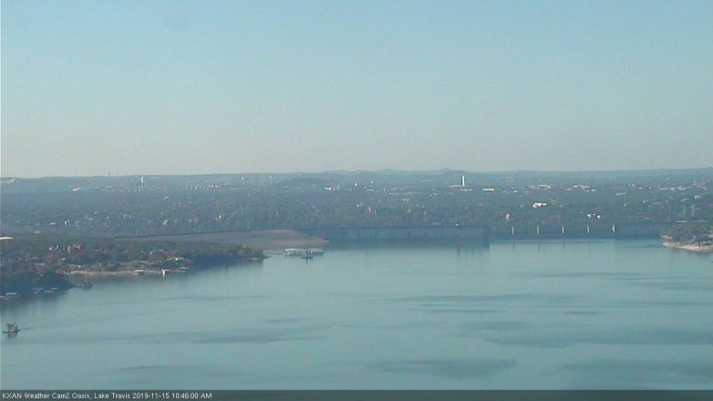 Lake Travis webcam, November 15, 2019 10:45 AM CT