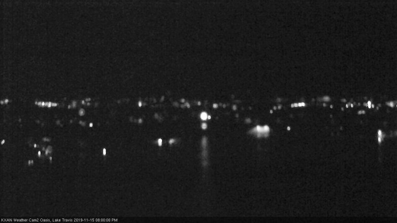 Lake Travis webcam, November 15, 2019 8:00 PM CT