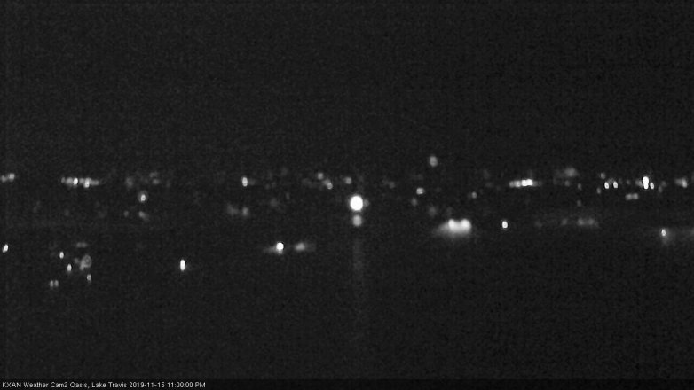 Lake Travis webcam, November 15, 2019 11:00 PM CT