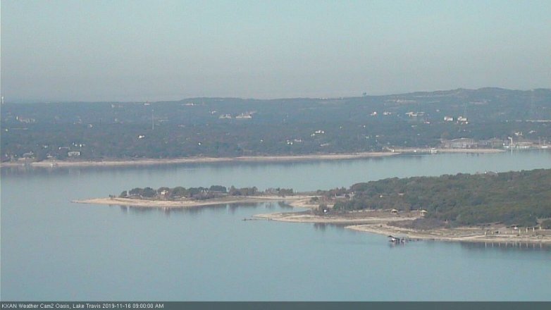 Lake Travis webcam, November 16, 2019 9:00 AM CT