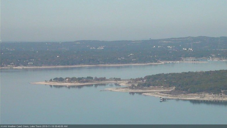 Lake Travis webcam, November 16, 2019 9:45 AM CT