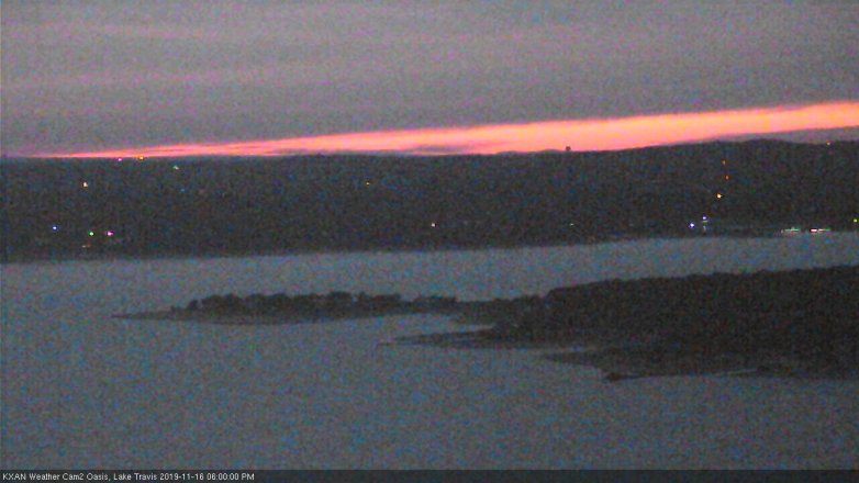 Lake Travis webcam, November 16, 2019 6:00 PM CT