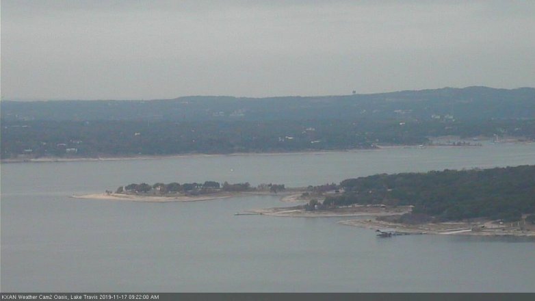 Lake Travis webcam, November 17, 2019 9:25 AM CT