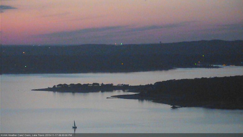 Lake Travis webcam, November 17, 2019 6:00 PM CT