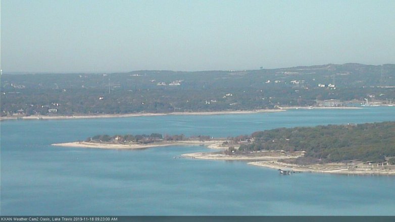 Lake Travis webcam, November 18, 2019 9:25 AM CT