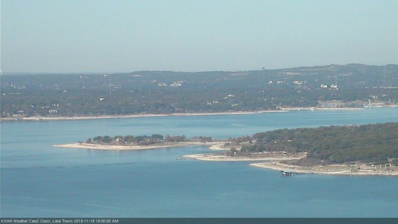 Lake Travis webcam, November 18, 2019 10:00 AM CT