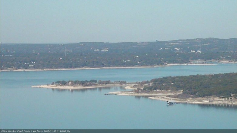 Lake Travis webcam, November 18, 2019 11:00 AM CT