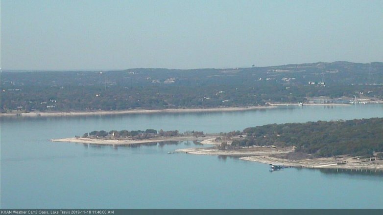 Lake Travis webcam, November 18, 2019 11:45 AM CT