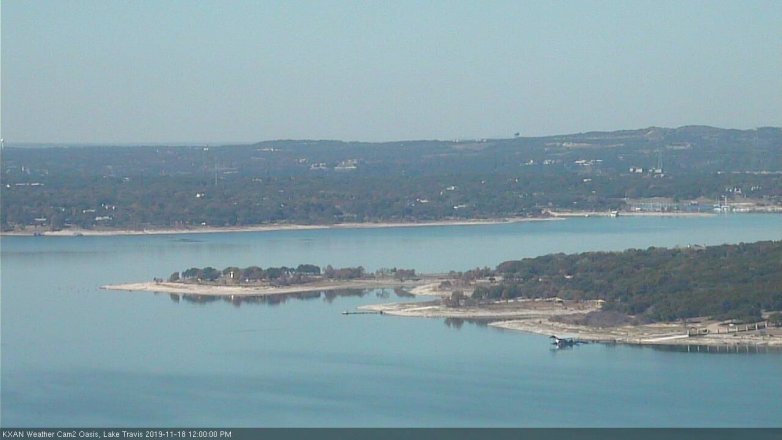 Lake Travis webcam, November 18, 2019 12:00 PM CT