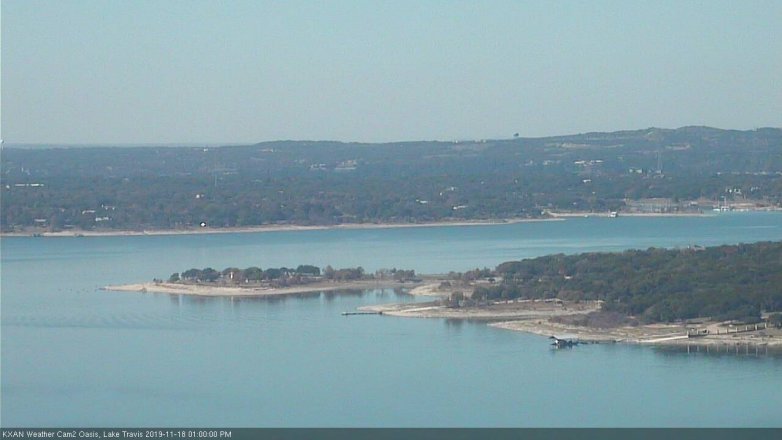 Lake Travis webcam, November 18, 2019 1:00 PM CT