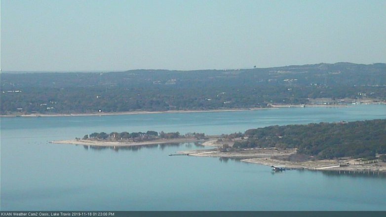 Lake Travis webcam, November 18, 2019 1:25 PM CT