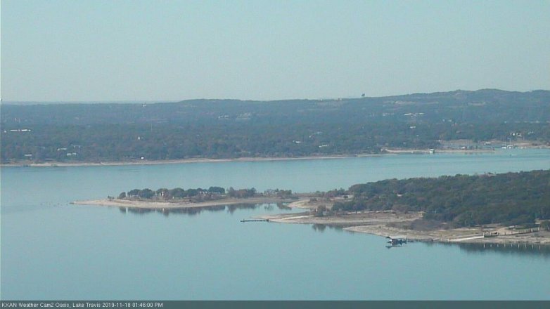 Lake Travis webcam, November 18, 2019 1:45 PM CT
