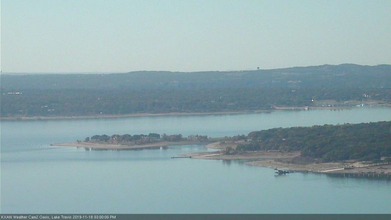 Lake Travis webcam, November 18, 2019 3:00 PM CT