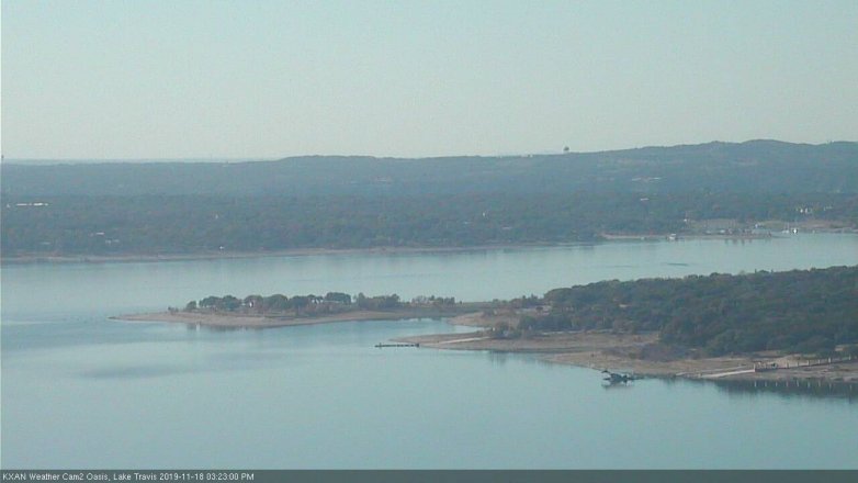 Lake Travis webcam, November 18, 2019 3:25 PM CT
