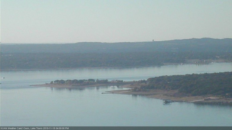 Lake Travis webcam, November 18, 2019 4:00 PM CT