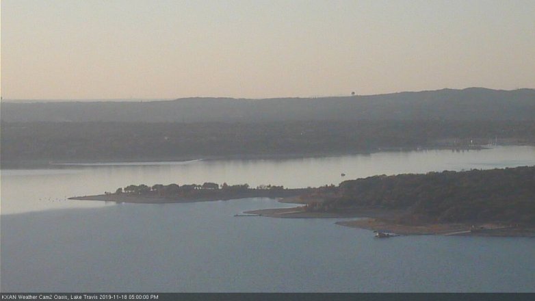 Lake Travis webcam, November 18, 2019 5:00 PM CT