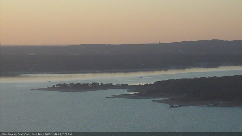 Lake Travis webcam, November 18, 2019 5:25 PM CT