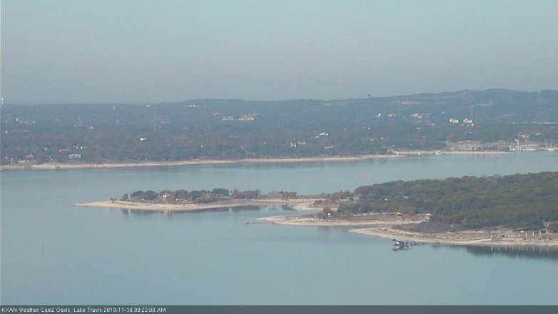 Lake Travis webcam, November 19, 2019 9:25 AM CT