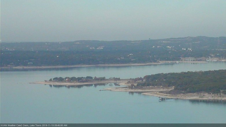 Lake Travis webcam, November 19, 2019 9:45 AM CT