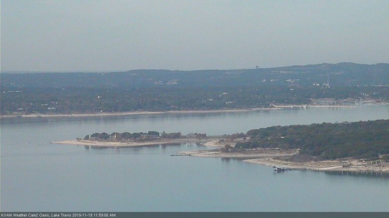 Lake Travis webcam, November 19, 2019 12:00 PM CT