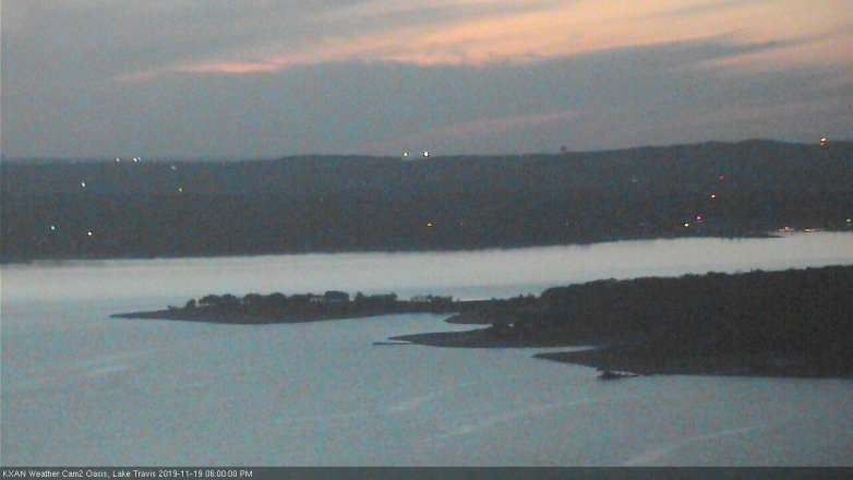 Lake Travis webcam, November 19, 2019 6:00 PM CT