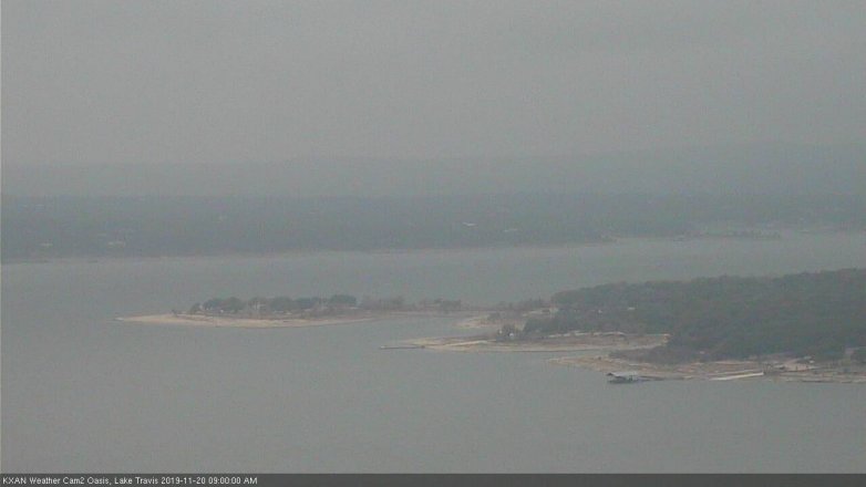Lake Travis webcam, November 20, 2019 9:00 AM CT