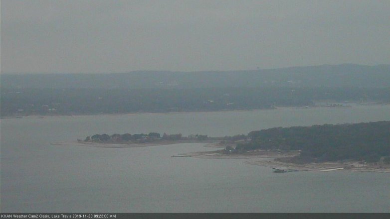 Lake Travis webcam, November 20, 2019 9:25 AM CT