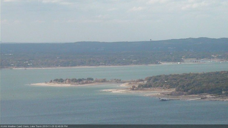 Lake Travis webcam, November 20, 2019 2:45 PM CT