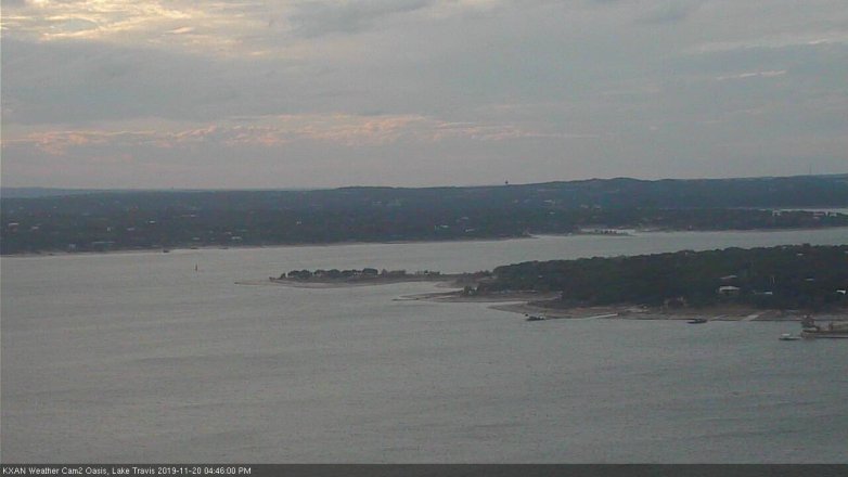 Lake Travis webcam, November 20, 2019 4:45 PM CT