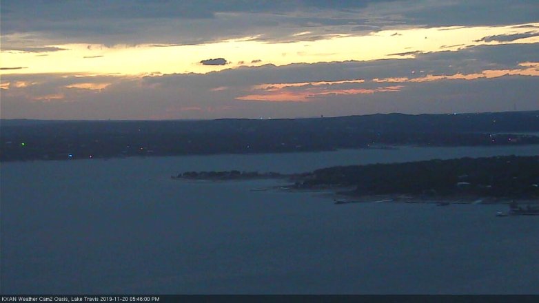 Lake Travis webcam, November 20, 2019 5:45 PM CT