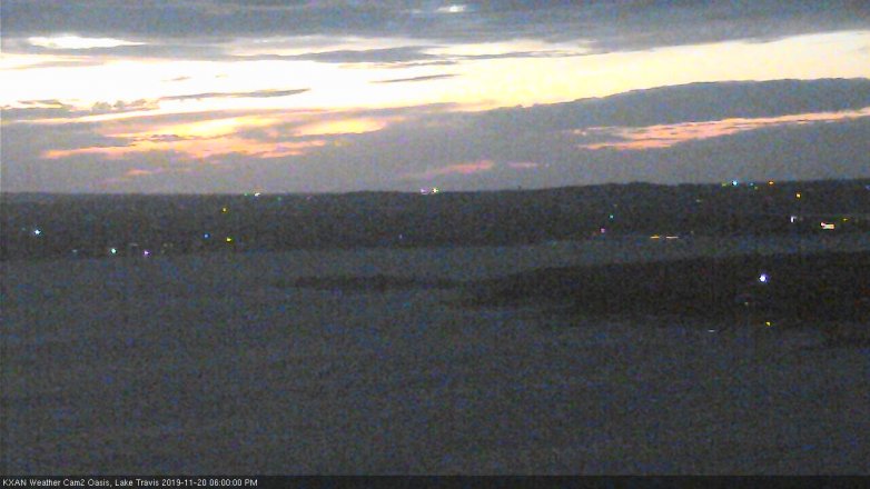 Lake Travis webcam, November 20, 2019 6:00 PM CT