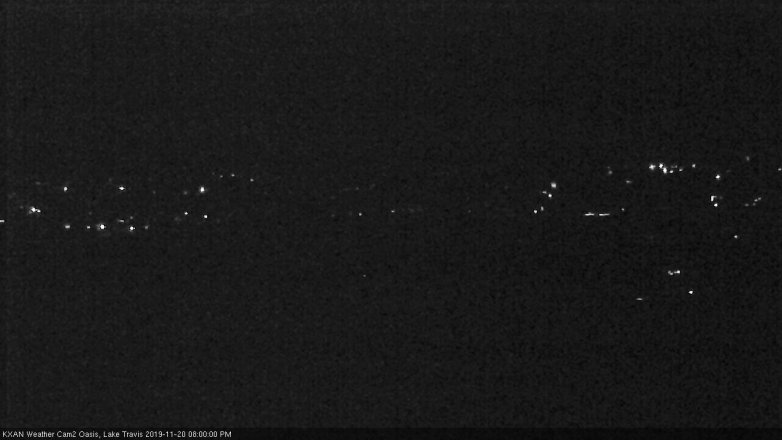 Lake Travis webcam, November 20, 2019 8:00 PM CT