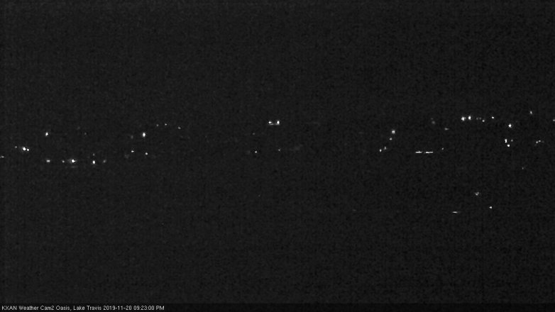 Lake Travis webcam, November 20, 2019 9:25 PM CT