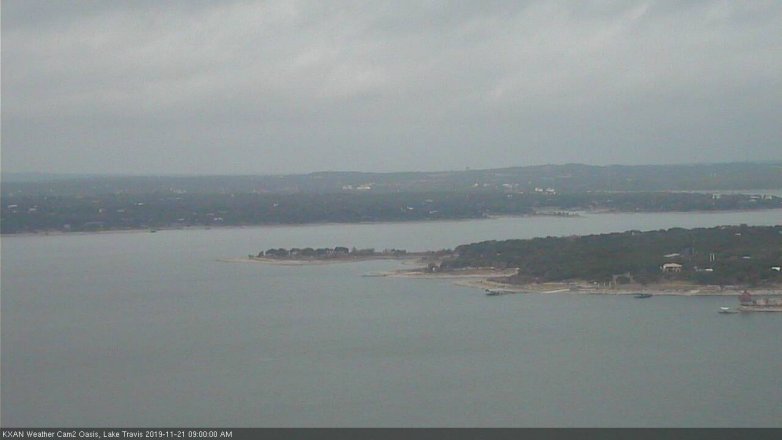 Lake Travis webcam, November 21, 2019 9:00 AM CT