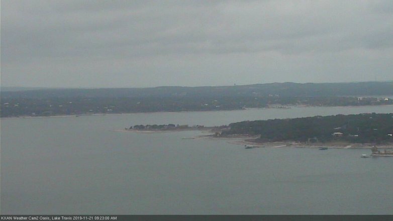Lake Travis webcam, November 21, 2019 9:25 AM CT